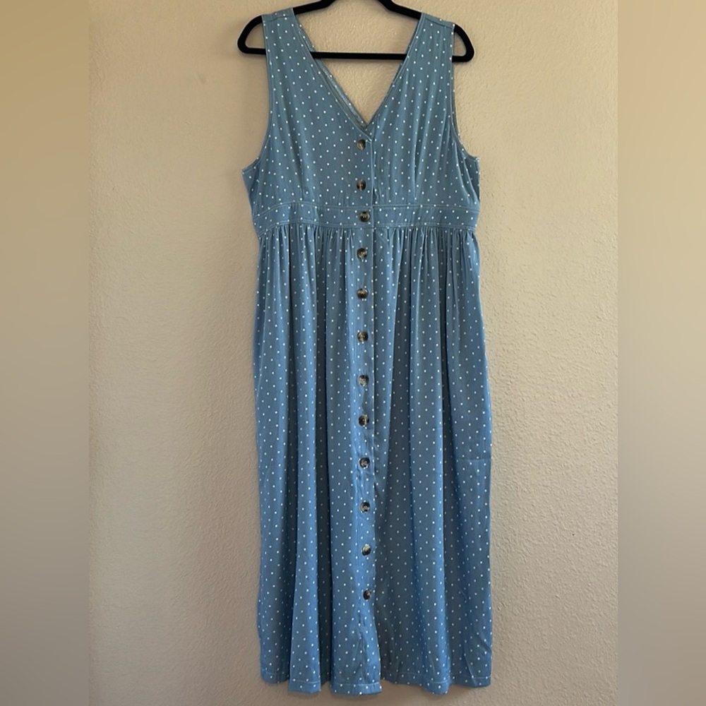 Suzanne Betro Button Front Pinaforte Dress